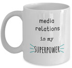media relations coffee mug